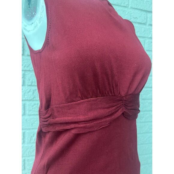 Ann Taylor Women Burgundy Sleeveless Knit Top Size M - Picture 6 of 7